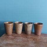 Digoin stoneware mugs, glasses, and cups.