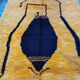 Tapis berbère moutarde et noir  250/150 cm
