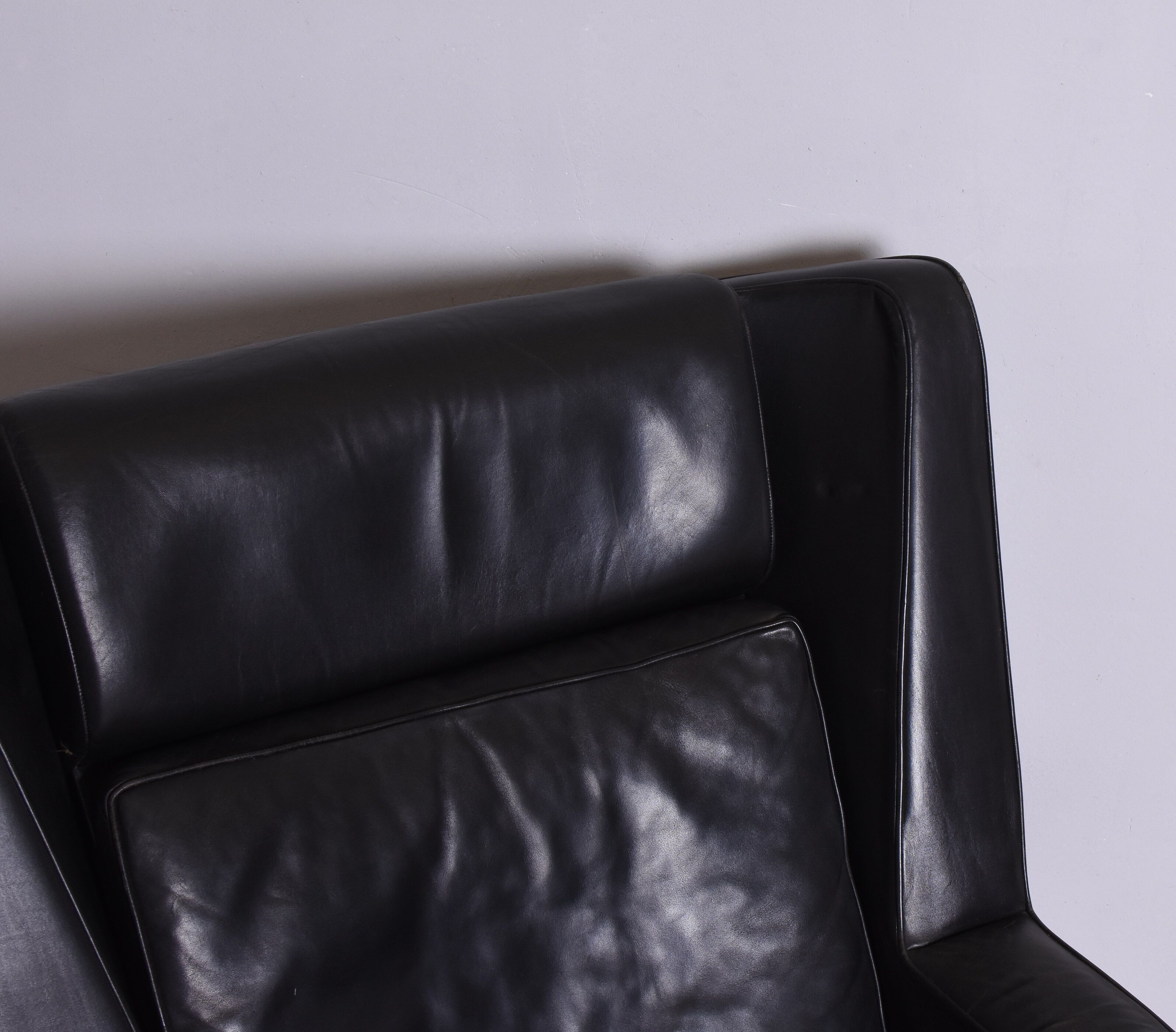 Scandinavian leather armchair, 1960s