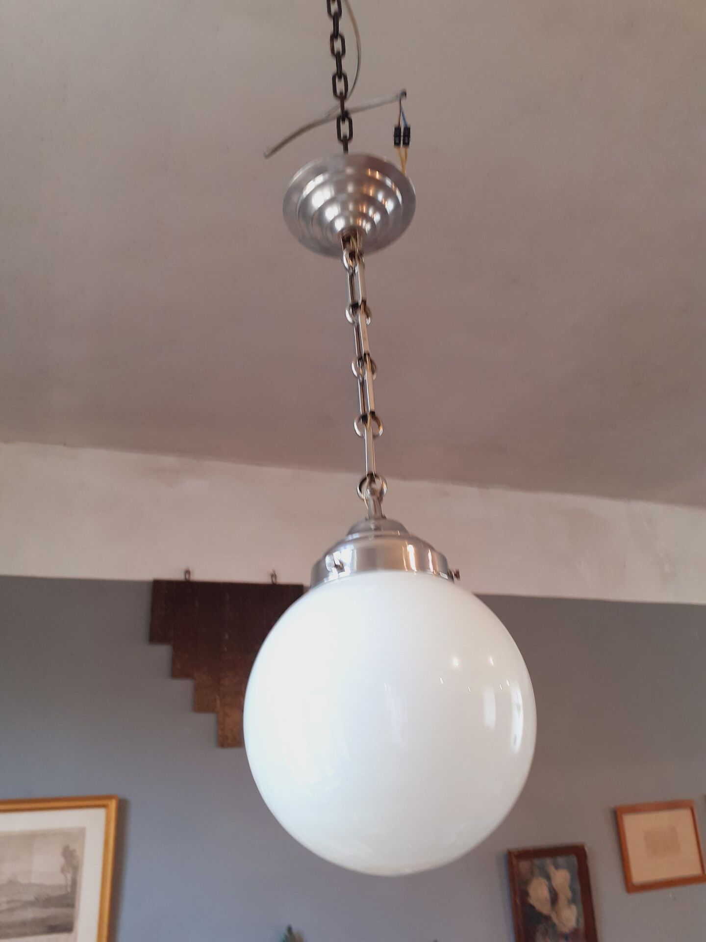 Lustre 1930 globe opaline