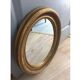 Miroir ancien ovale doré 50x40cm