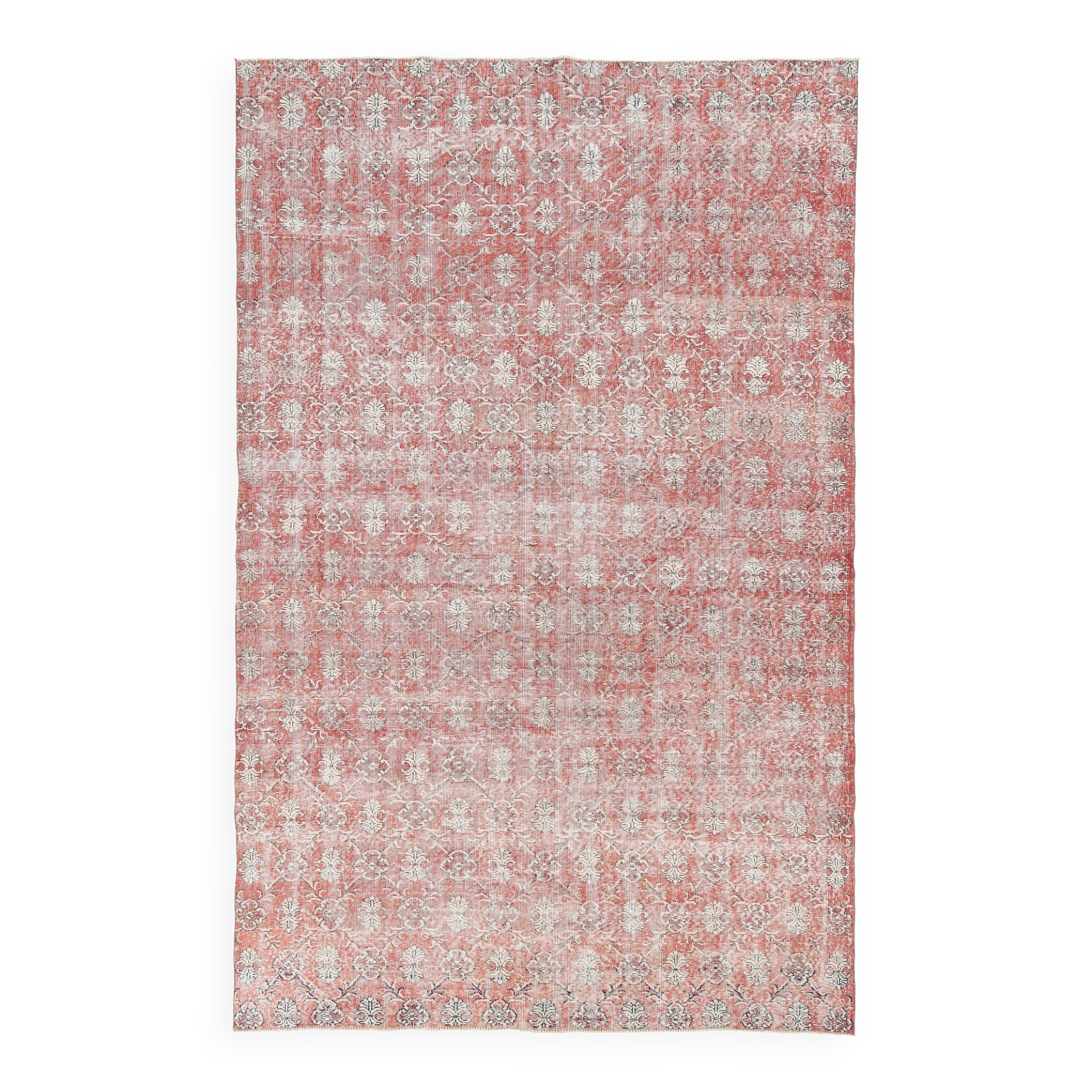 Pale red classic vintage rug, 215x335cm