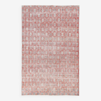 Tapis vintage rouge pâle classique, 215x335cm