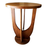 Antique Art Deco oak pedestal table