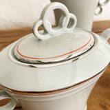 Service cafetière, sucrier et crémier en céramique ALP Czechoslovakia, anné