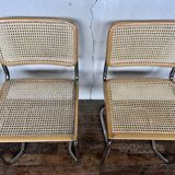 Series of 6 vintage Marcel Breuer style chairs