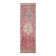 1970s Vintage Turkish Hand-Knotted Wool Cotton Pink Runner Rug 90x303