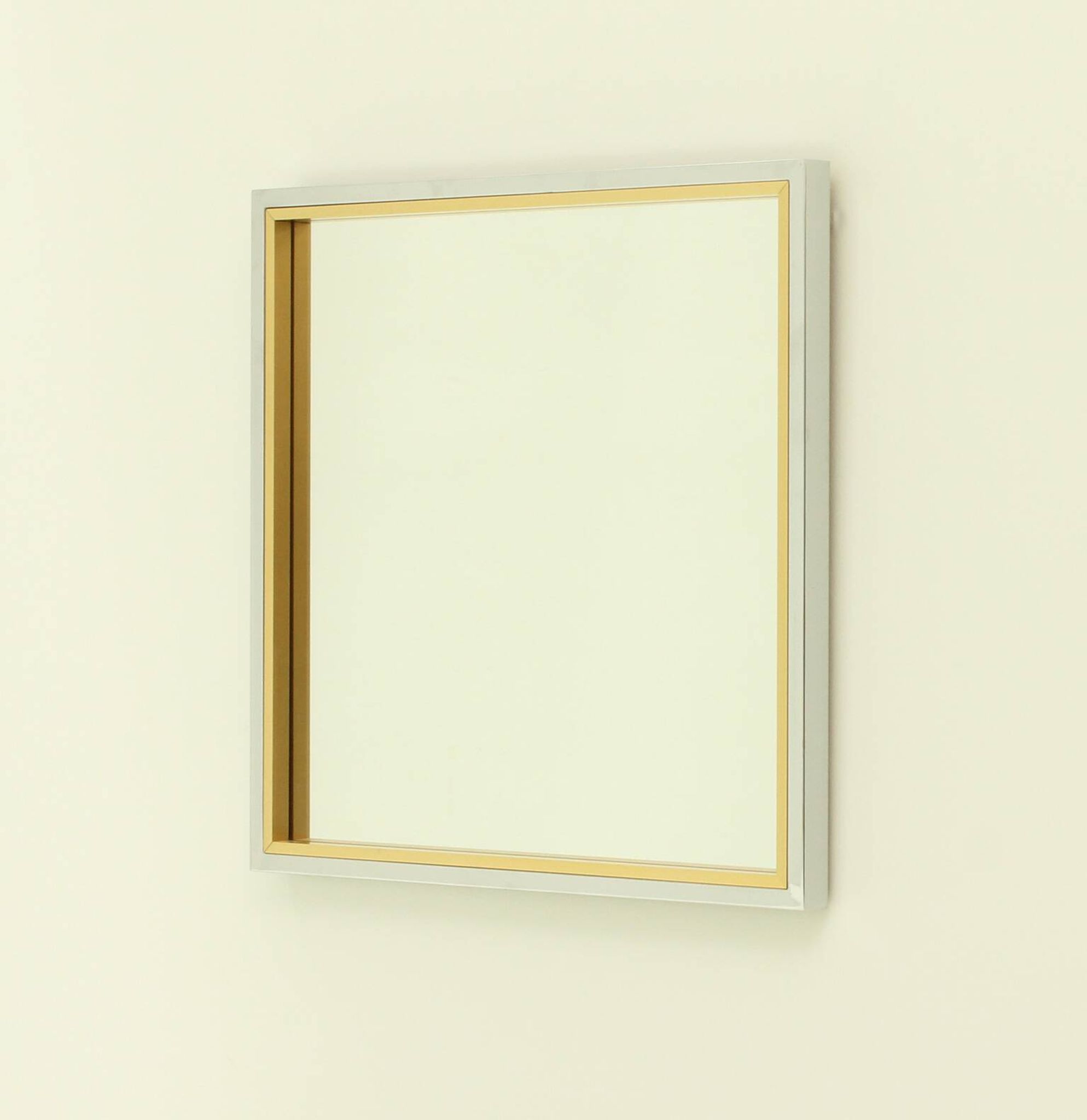1970s Italian square wall mirror