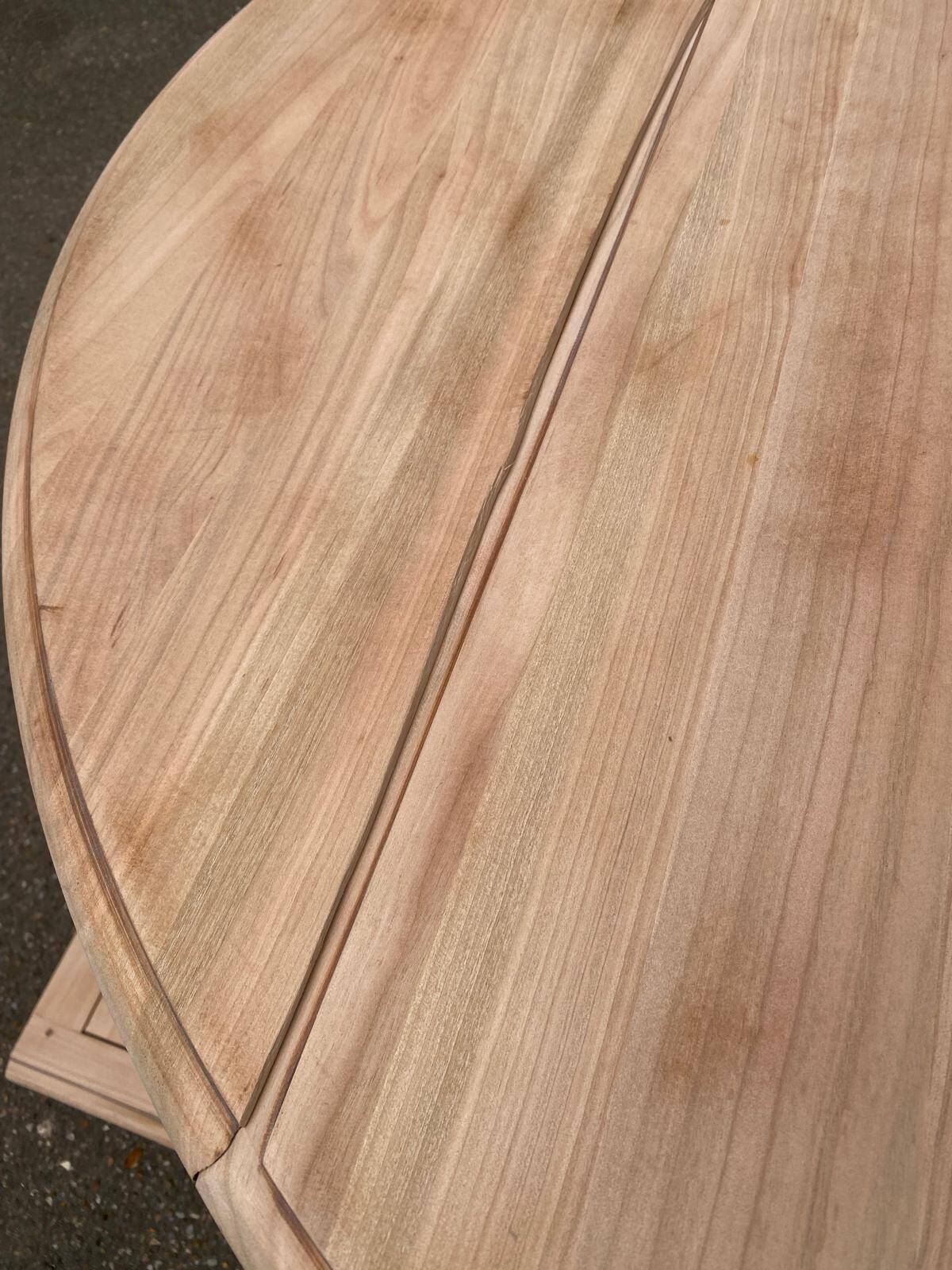 Renovated Louis Philippe extendable round banquet table with leaves, 10 feet.