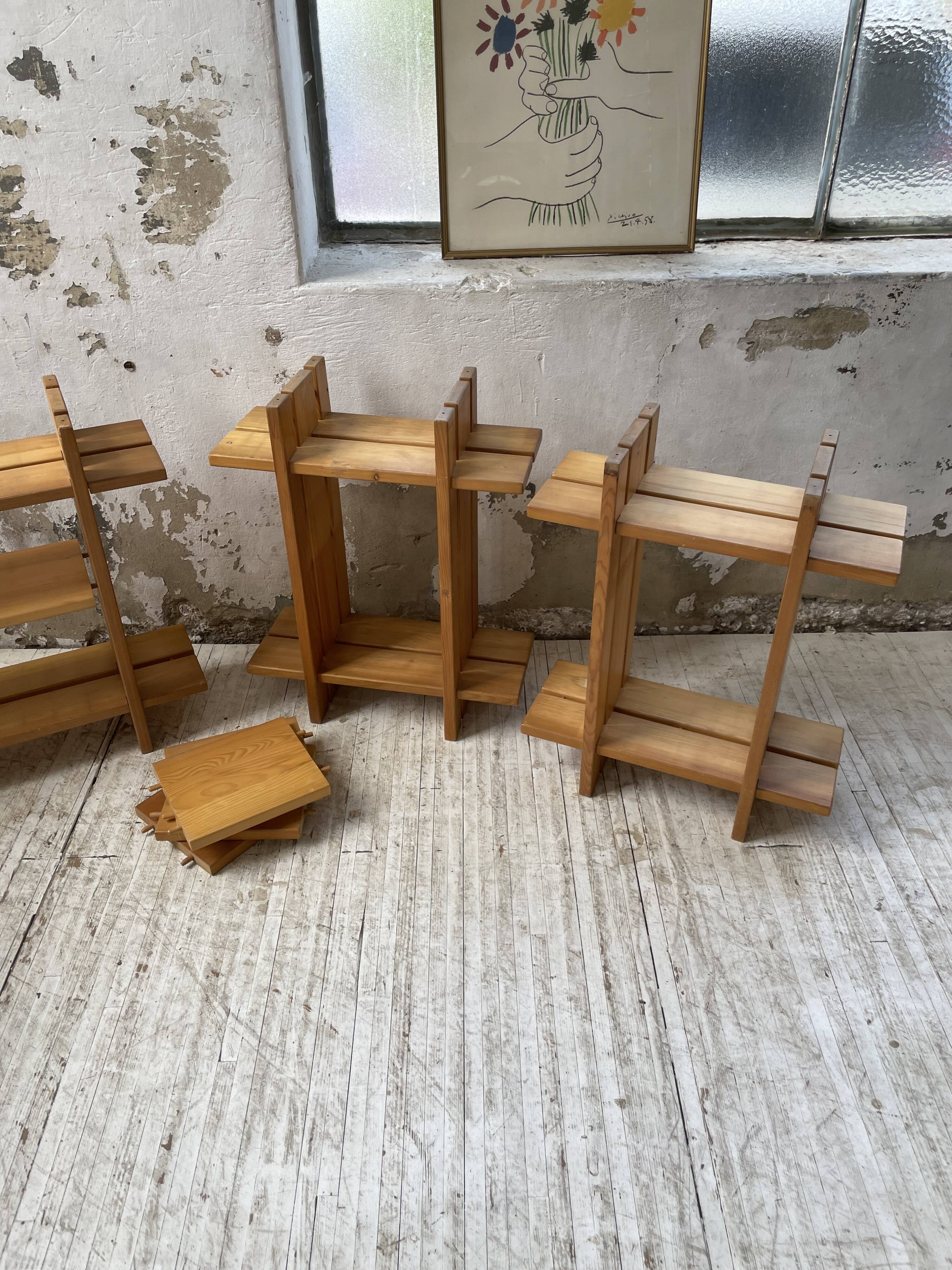 4 solid elm shelves Maison Regain