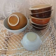 8 mismatched antique bowls