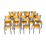 Lot of 18 vintage chairs "mullca"