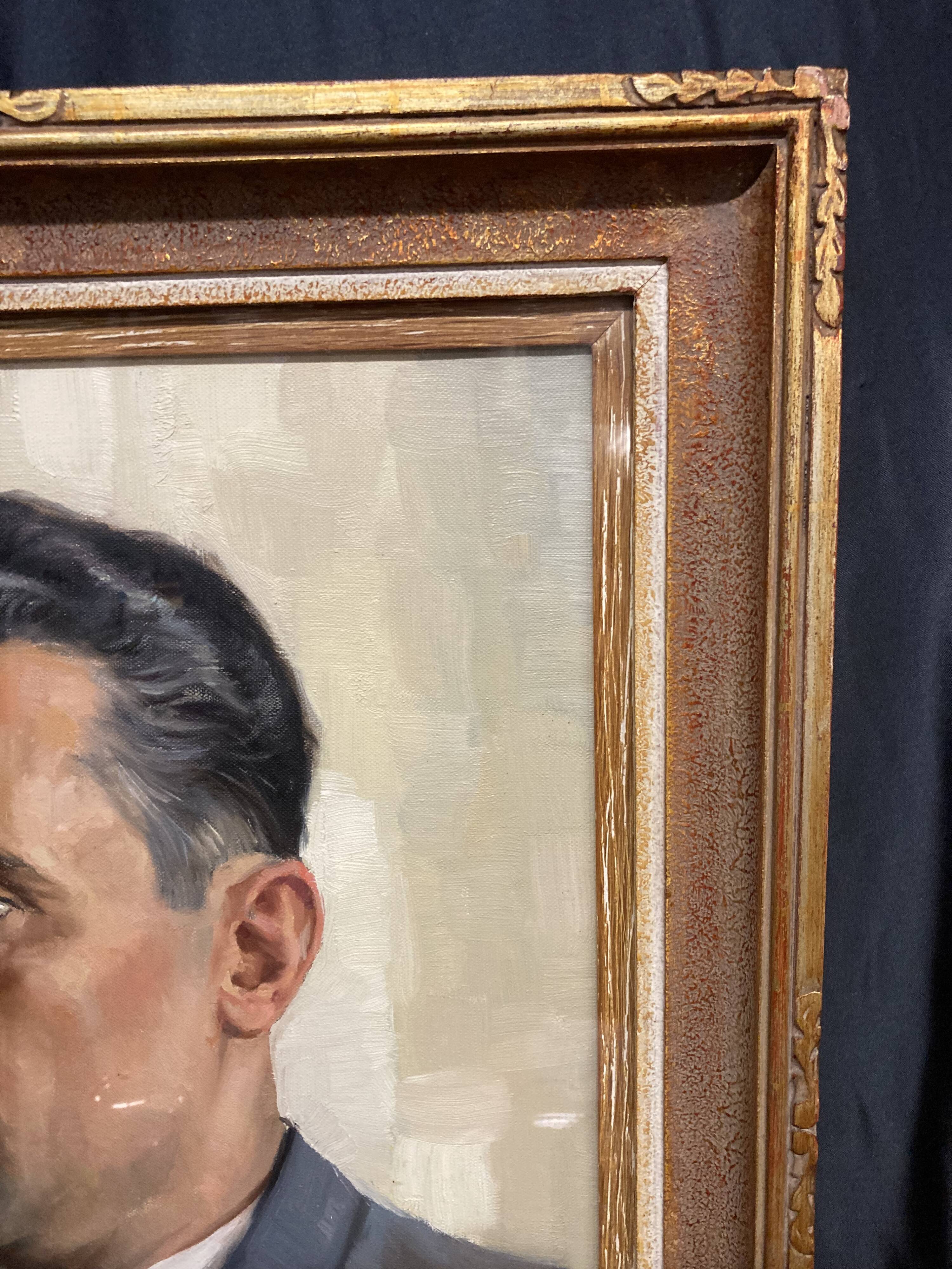 Aimé VAN BELLEGHEM (1922-1996), Portrait of René Brondel, oil on canvas