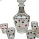 Carafe and 6 liqueur glasses, Arques Crystal Factory