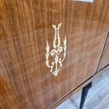 Mid-century 1960s mahogany sideboard with glass top