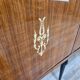 Mid-century 1960s mahogany sideboard with glass top