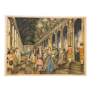 Poster Louis XIV and his Court and Construction of Versailles Montmorillon Rossignol