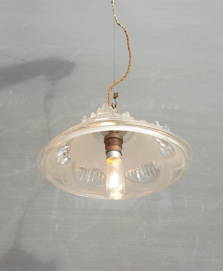 Pendant lamp glacier Ezan art deco 1930
