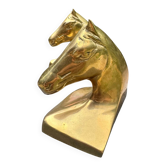 Paire de serre-livres en laiton cheval Art Déco