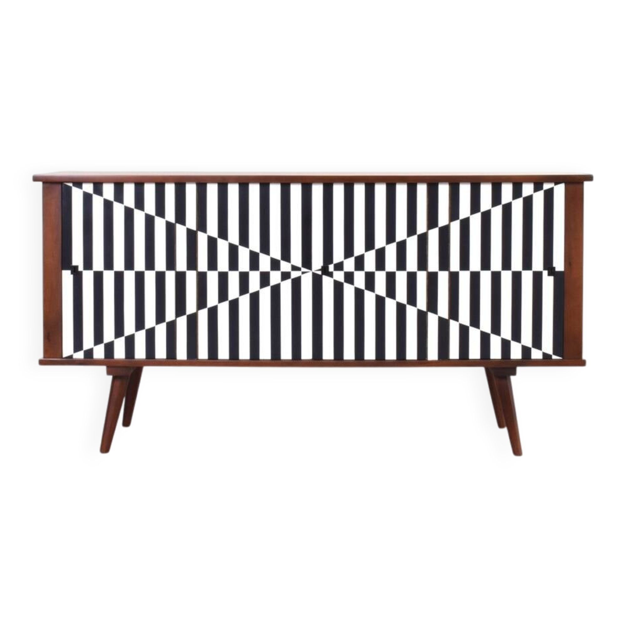 Mid-Century Op-Art Sideboard, 1960s.