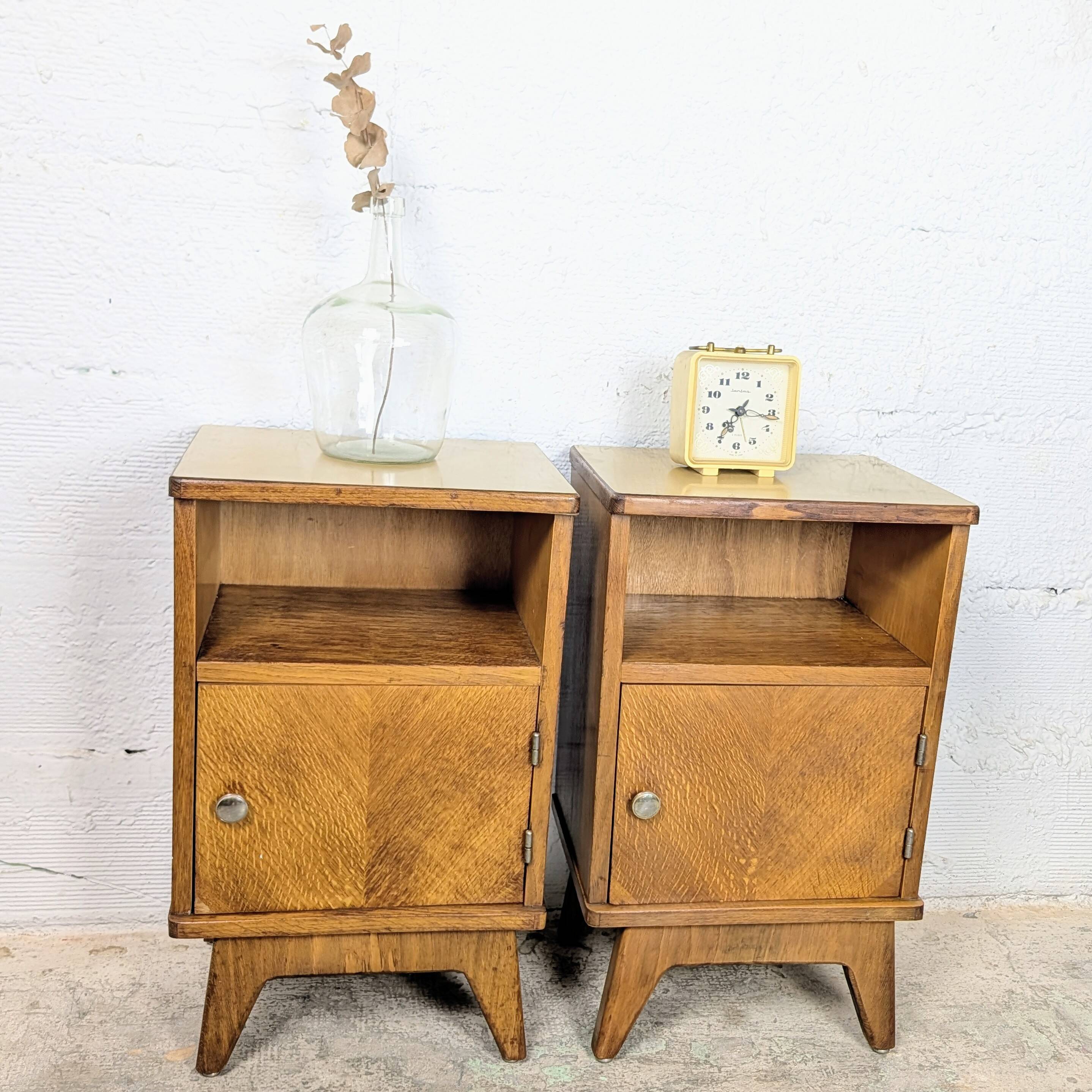 Pair of vintage bedside tables
