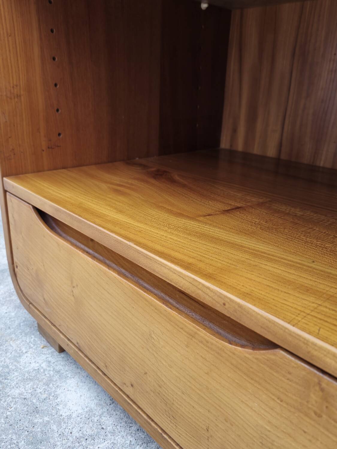 Maison Regain hi-fi storage unit in vintage elm