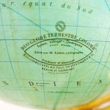Globe monde lumineux en verre et laiton par Paul Oestergaard pour Colombus Verlag - années 1950