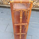 Vintage rattan shelf 4 levels – rattan bookcase