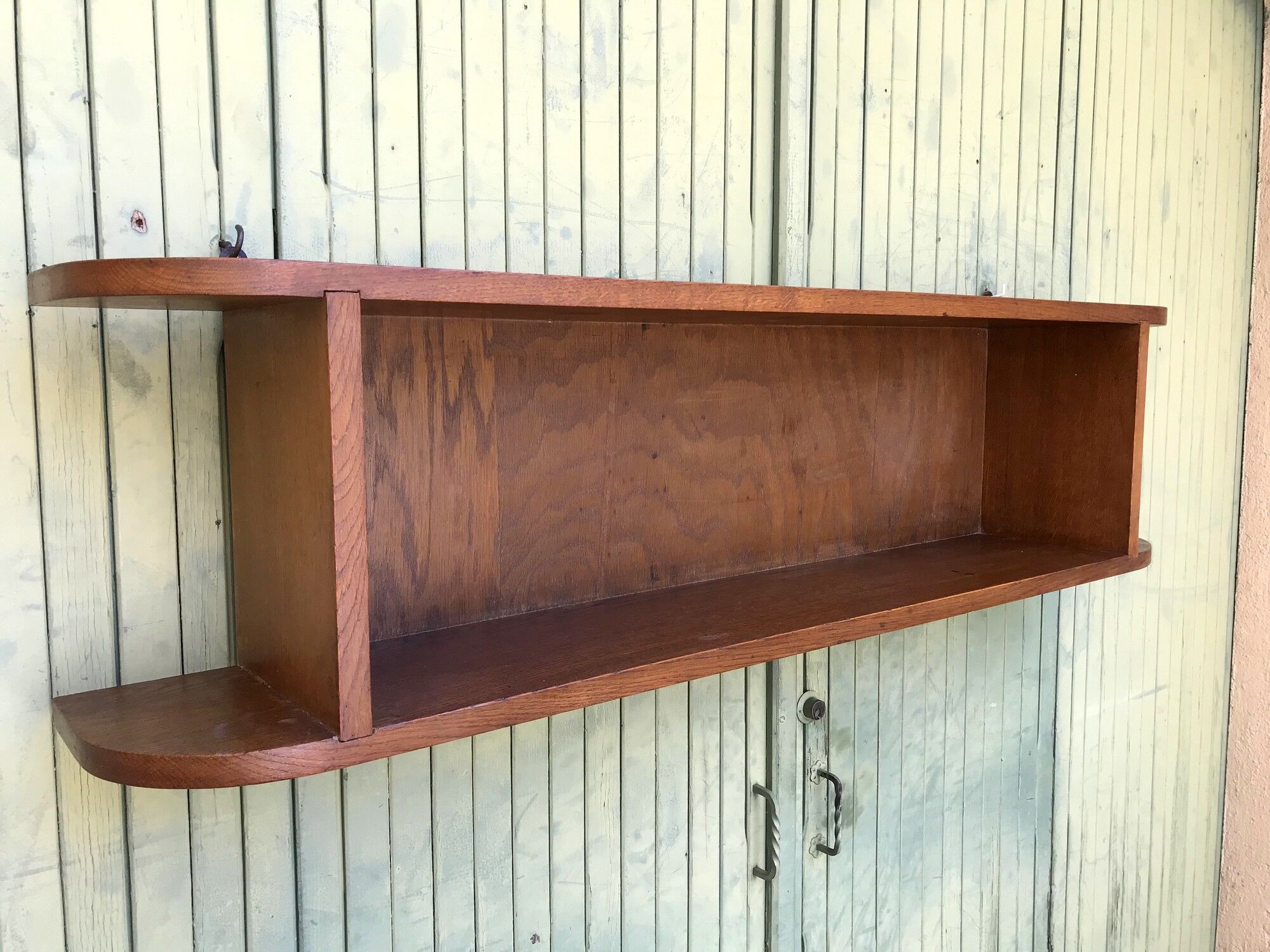 Vintage oak wall shelf