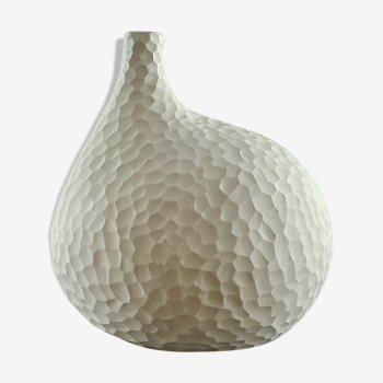 Hammered ceramic vase