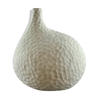 Hammered ceramic vase