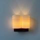 Vintage modernist teak and opaline wall lamp, Netherlands 1960s
