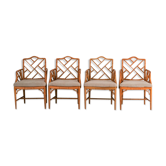 Faux bamboo chinese chippendale style armchair, 1970s