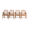 Faux bamboo chinese chippendale style armchair, 1970s