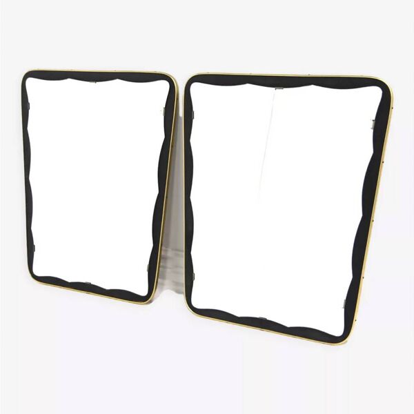 Set de 2 miroirs scandinave en métal, suède 1960