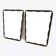 Set de 2 miroirs scandinave en métal, suède 1960