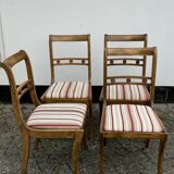 Lot de 4 chaises de salle à manger vintage en acajou