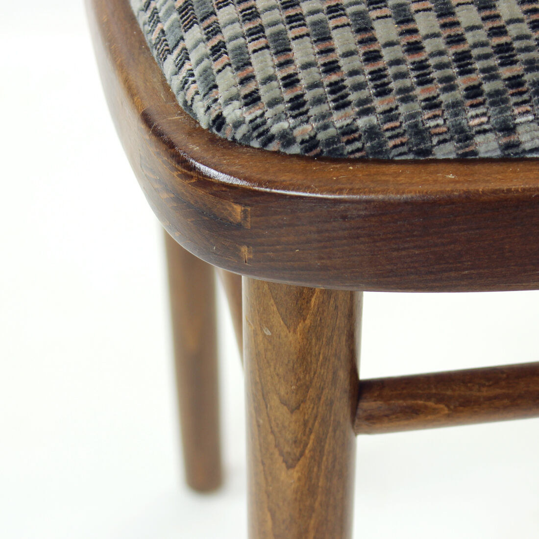 Set of 4 dining chairs in dark oak by ton, czechoslovakia 1960s