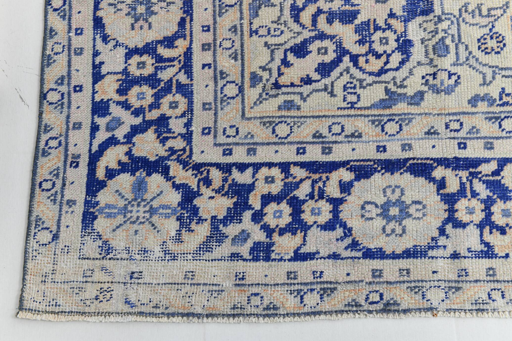 10x13 Blue & Light Orange Classic Antique Vintage Rug, 291x406Cm