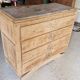 Wood and marble chest of drawers
