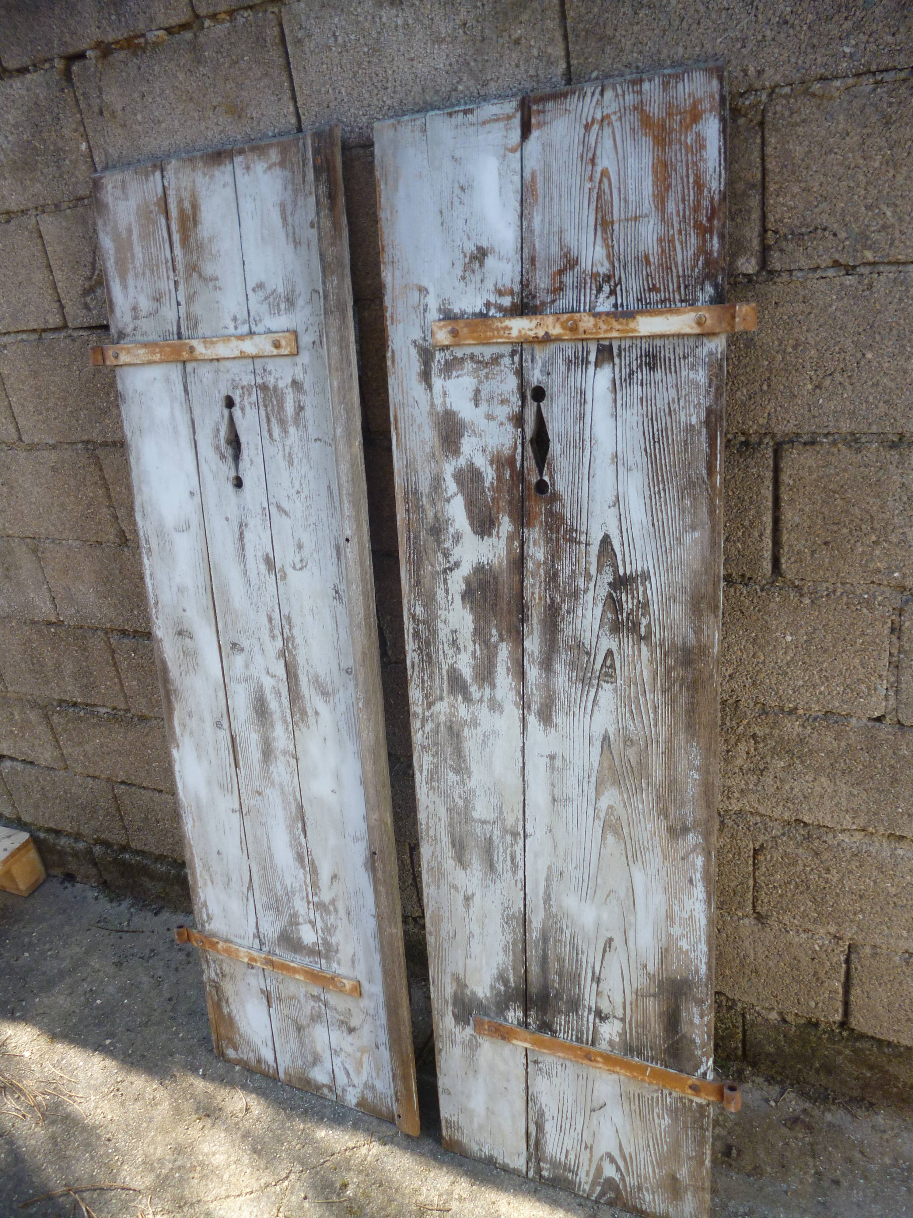 Pair of old shutters