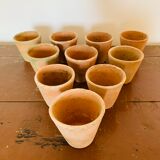 Set of 10 terracotta pots circa 1930 graineterie