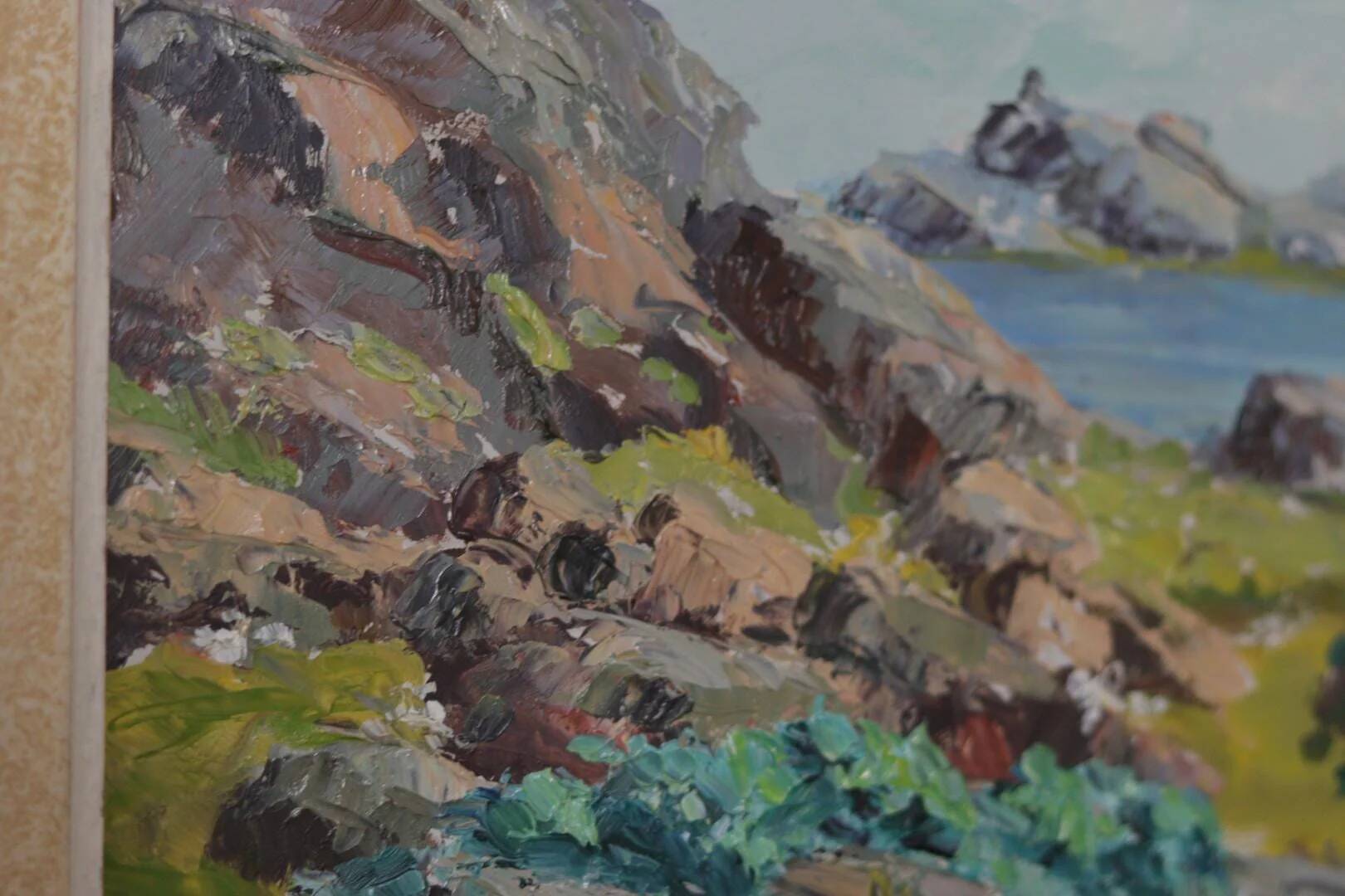 Original Swedish Oil on Panel – “Lakeside” by Gunnar Nilsson