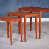 Nest of Teak Tables by Severin Hansen for Haslev Møbelfabrik, 1950s, Set of 3