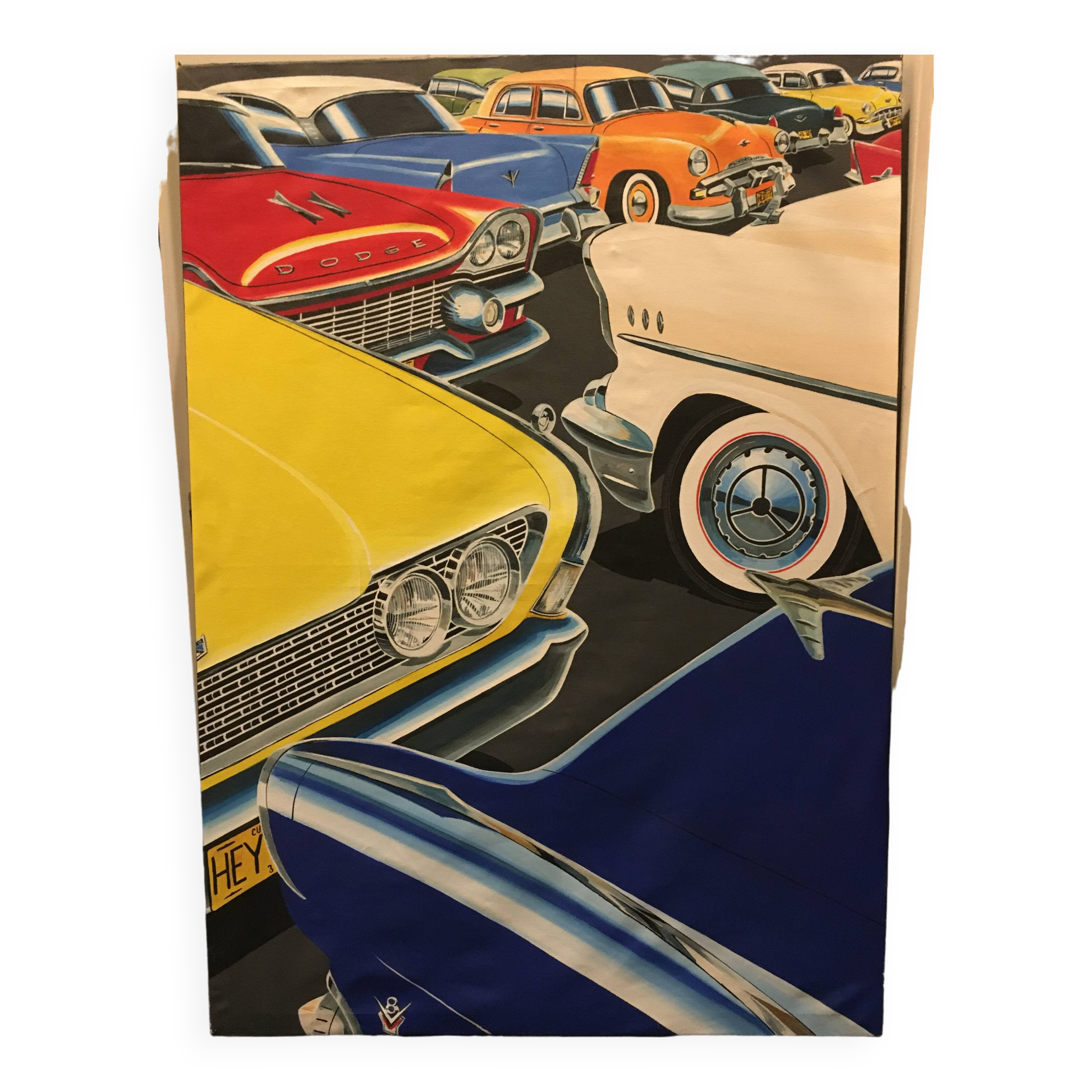 American car painting from the 50s