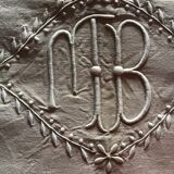 Linen sheet 2 people marked MB