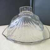 Cheese bell on its molded pressed glass tray