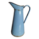 Broc métal émaillé bleu