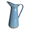 Blue enamelled metal pitcher