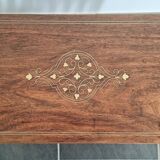 Rosewood and brass magazine stand table